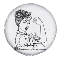 Melanoma Awareness Strong Woman Spare Tire Cover Feminist Warrior