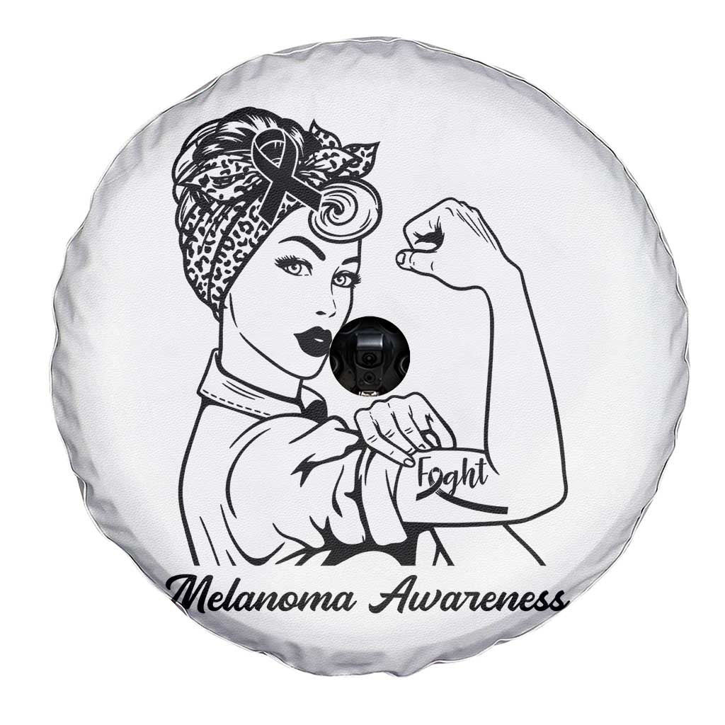 Melanoma Awareness Strong Woman Spare Tire Cover Feminist Warrior