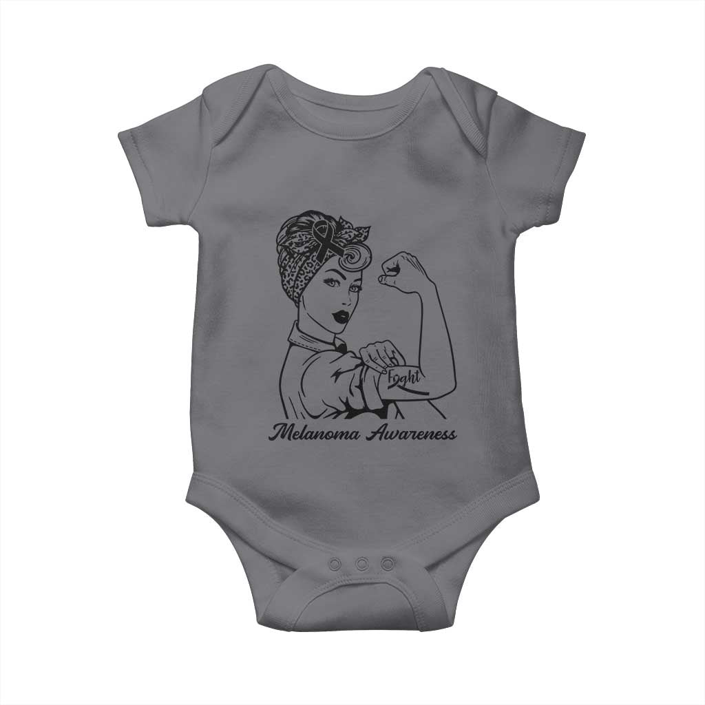 Melanoma Awareness Strong Woman Baby Onesie Feminist Warrior