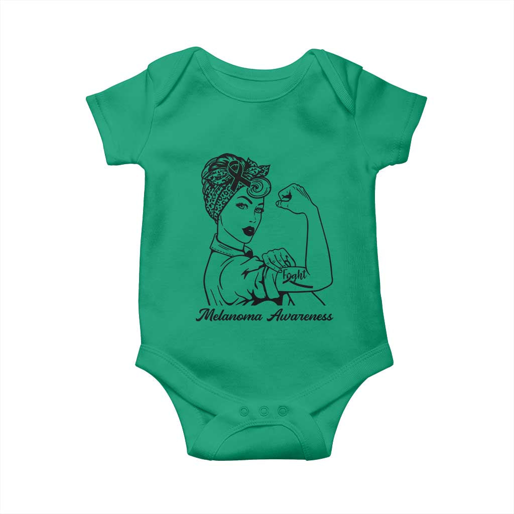 Melanoma Awareness Strong Woman Baby Onesie Feminist Warrior