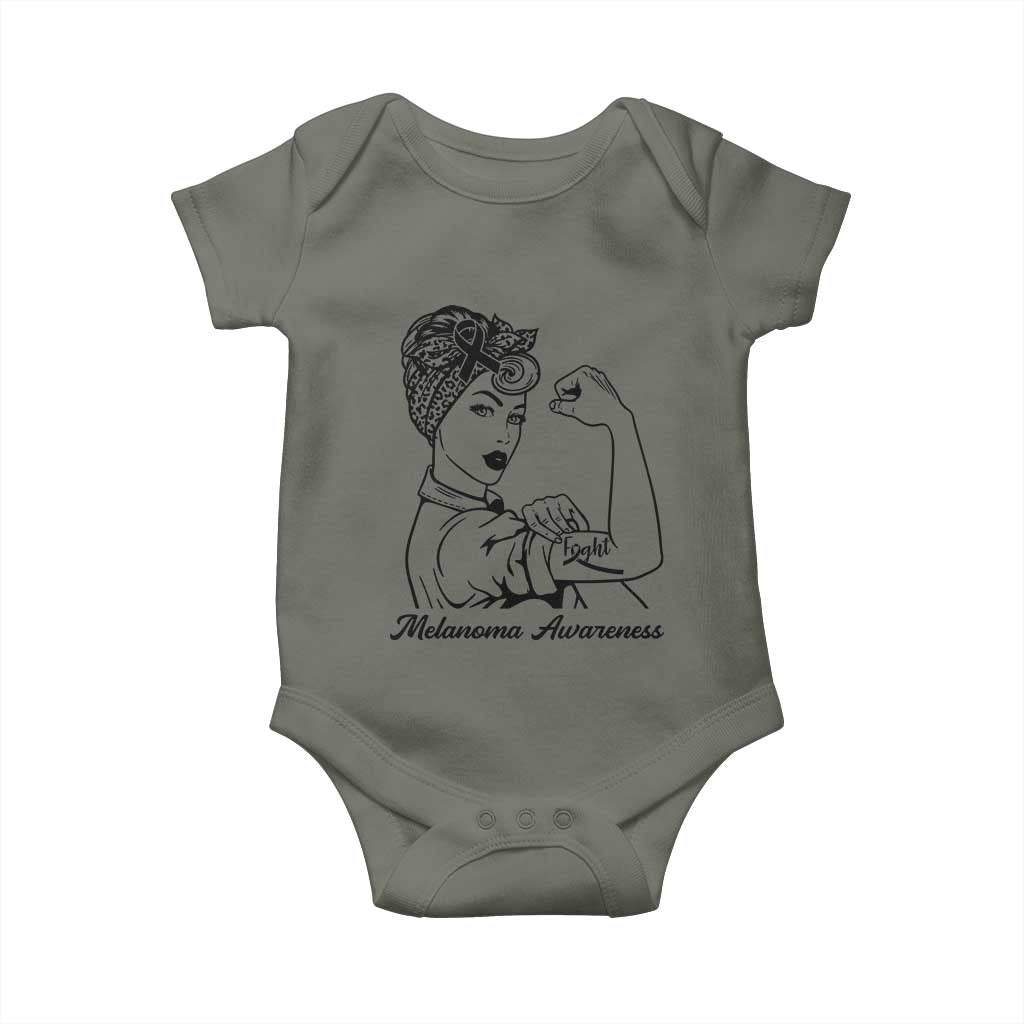 Melanoma Awareness Strong Woman Baby Onesie Feminist Warrior