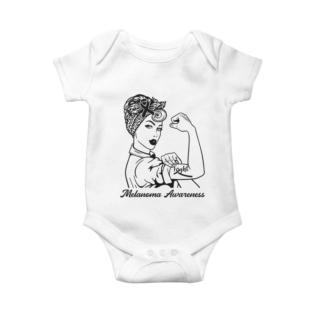 Melanoma Awareness Strong Woman Baby Onesie Feminist Warrior