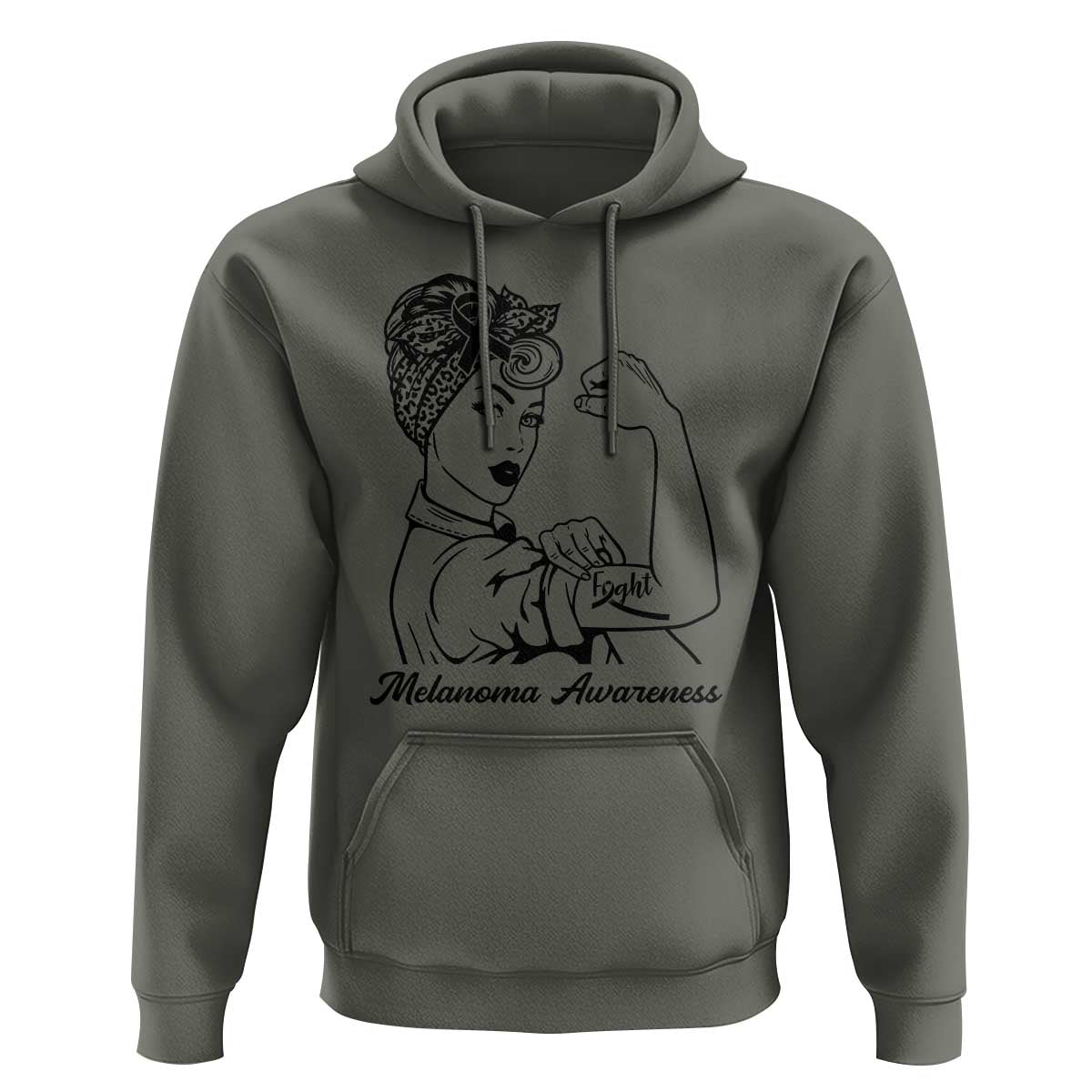 Melanoma Awareness Strong Woman Hoodie Feminist Warrior