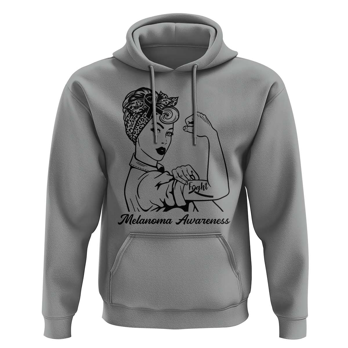 Melanoma Awareness Strong Woman Hoodie Feminist Warrior