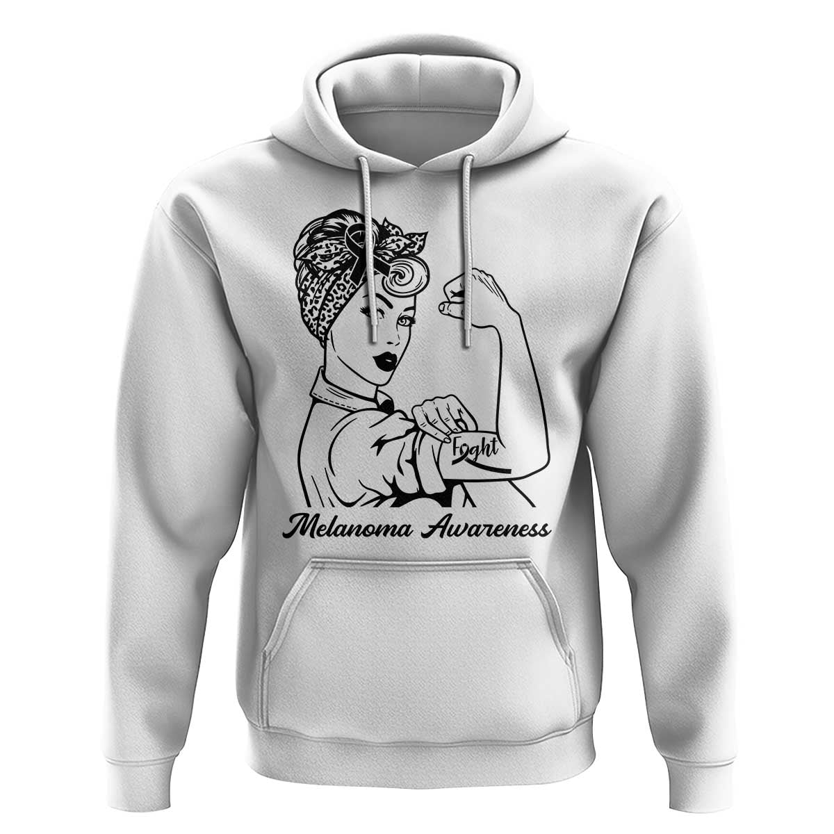 Melanoma Awareness Strong Woman Hoodie Feminist Warrior