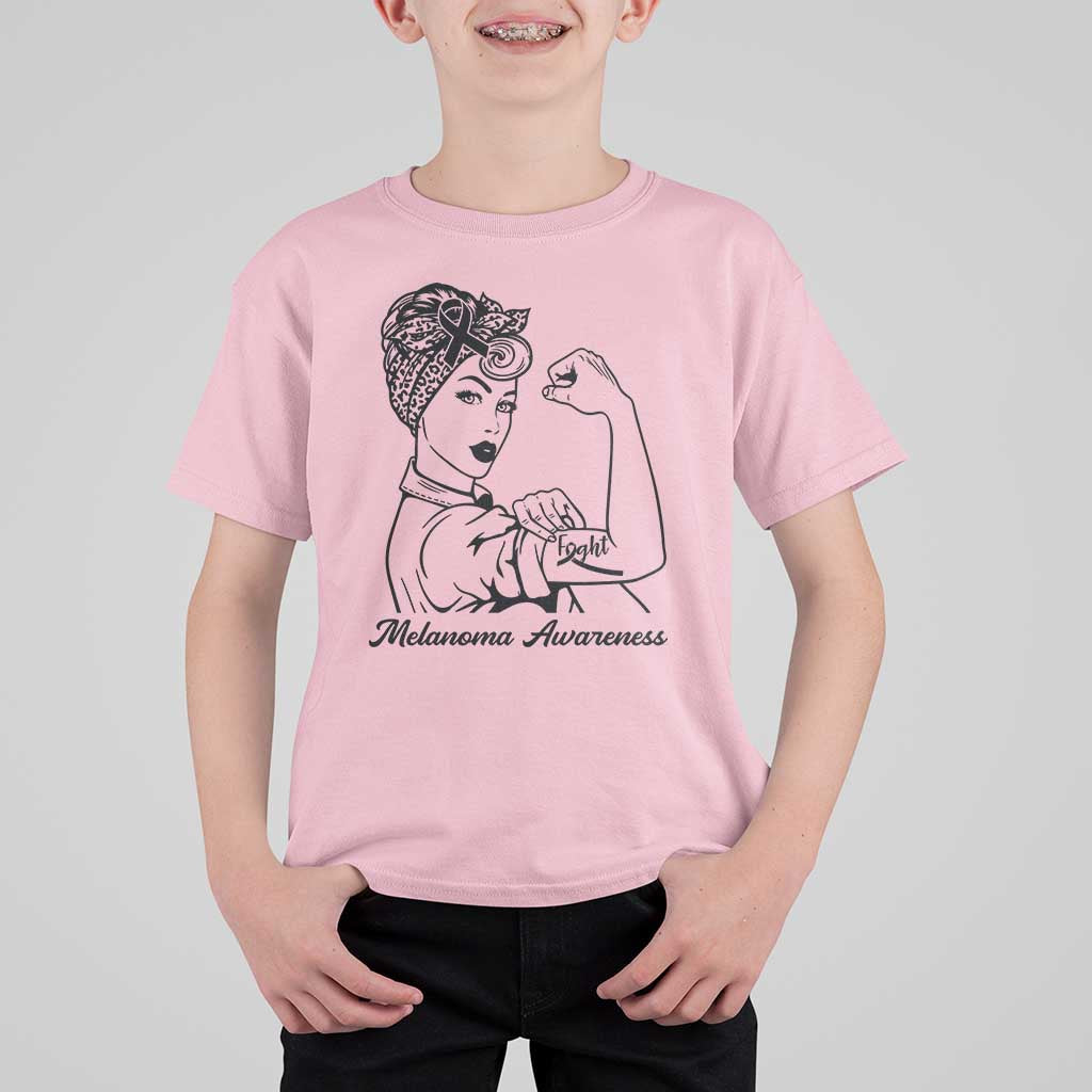 Melanoma Awareness Strong Woman T Shirt For Kid Feminist Warrior