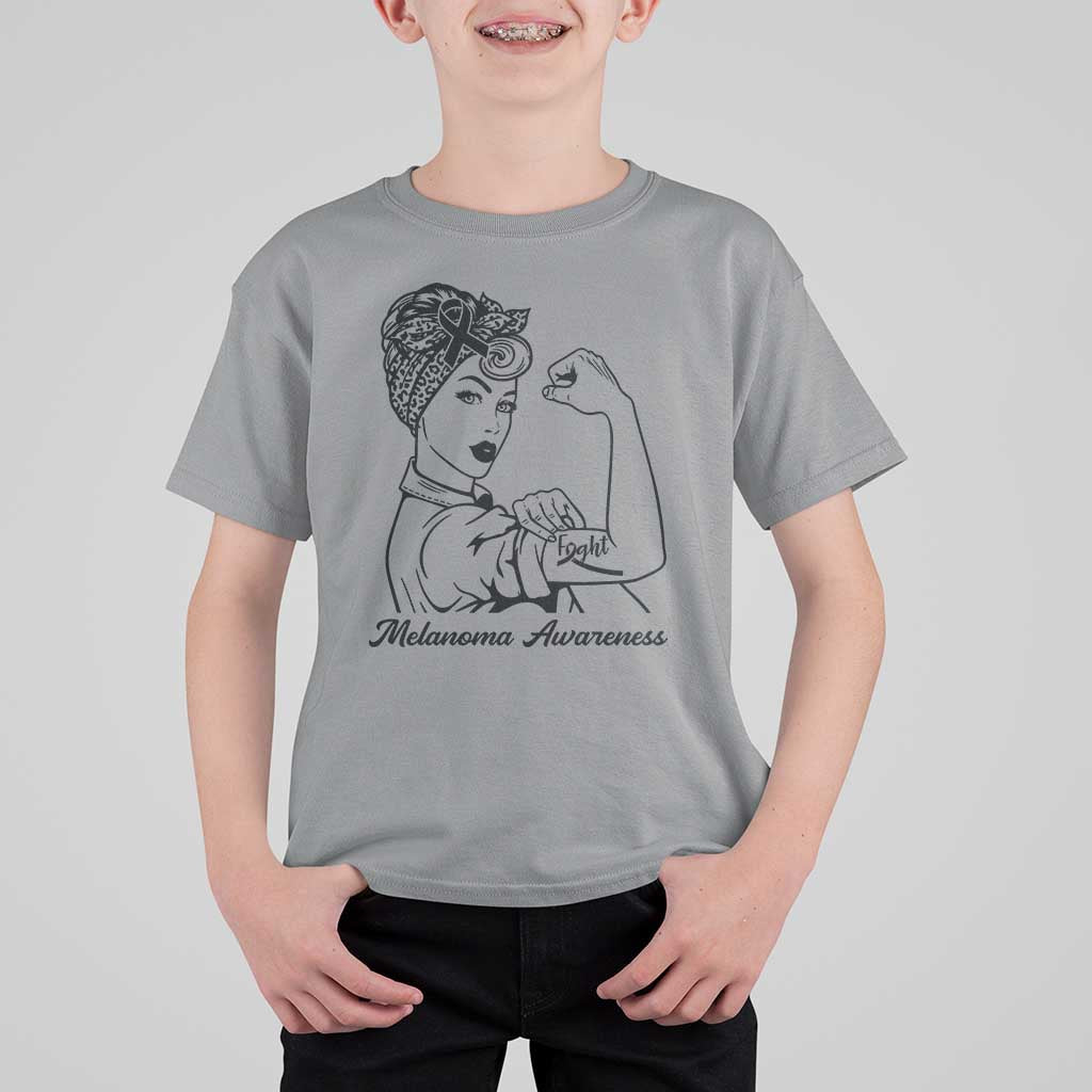 Melanoma Awareness Strong Woman T Shirt For Kid Feminist Warrior