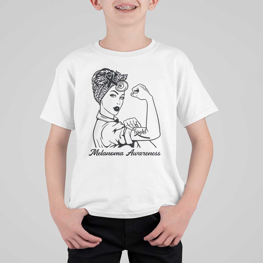 Melanoma Awareness Strong Woman T Shirt For Kid Feminist Warrior