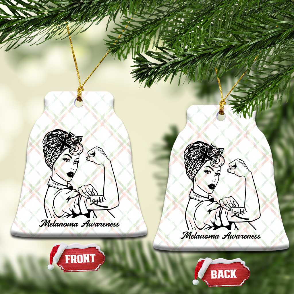 Melanoma Awareness Strong Woman Ceramic Ornament Feminist Warrior