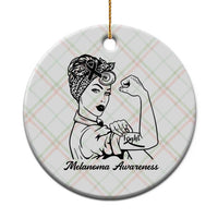 Melanoma Awareness Strong Woman Ceramic Ornament Feminist Warrior