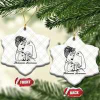Melanoma Awareness Strong Woman Ceramic Ornament Feminist Warrior