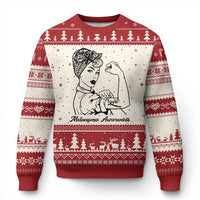 Melanoma Awareness Strong Woman Ugly Christmas Sweater Feminist Warrior