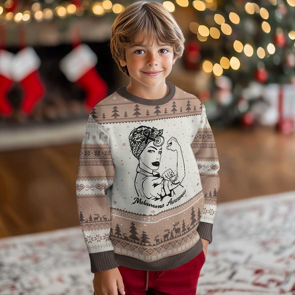Melanoma Awareness Strong Woman Ugly Christmas Sweater Feminist Warrior