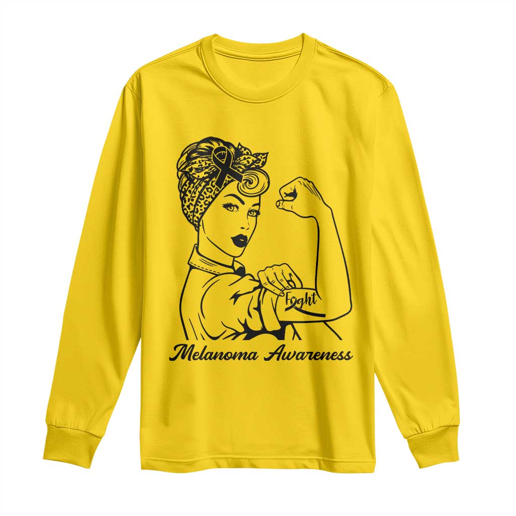 Melanoma Awareness Strong Woman Long Sleeve Shirt Feminist Warrior