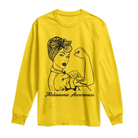 Melanoma Awareness Strong Woman Long Sleeve Shirt Feminist Warrior