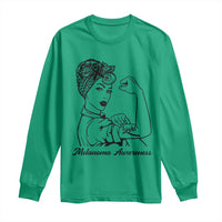 Melanoma Awareness Strong Woman Long Sleeve Shirt Feminist Warrior