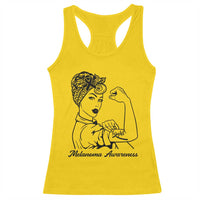Melanoma Awareness Strong Woman Racerback Tank Top Feminist Warrior