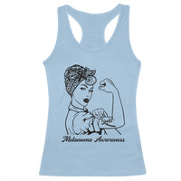 Melanoma Awareness Strong Woman Racerback Tank Top Feminist Warrior