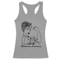 Melanoma Awareness Strong Woman Racerback Tank Top Feminist Warrior