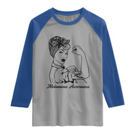 Melanoma Awareness Strong Woman Raglan Shirt Feminist Warrior