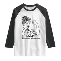 Melanoma Awareness Strong Woman Raglan Shirt Feminist Warrior