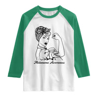 Melanoma Awareness Strong Woman Raglan Shirt Feminist Warrior