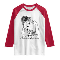Melanoma Awareness Strong Woman Raglan Shirt Feminist Warrior