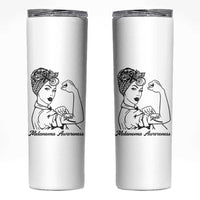 Melanoma Awareness Strong Woman Skinny Tumbler Feminist Warrior