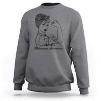 Melanoma Awareness Strong Woman Sweatshirt Feminist Warrior