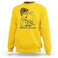 Melanoma Awareness Strong Woman Sweatshirt Feminist Warrior