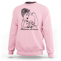 Melanoma Awareness Strong Woman Sweatshirt Feminist Warrior