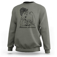 Melanoma Awareness Strong Woman Sweatshirt Feminist Warrior