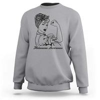 Melanoma Awareness Strong Woman Sweatshirt Feminist Warrior