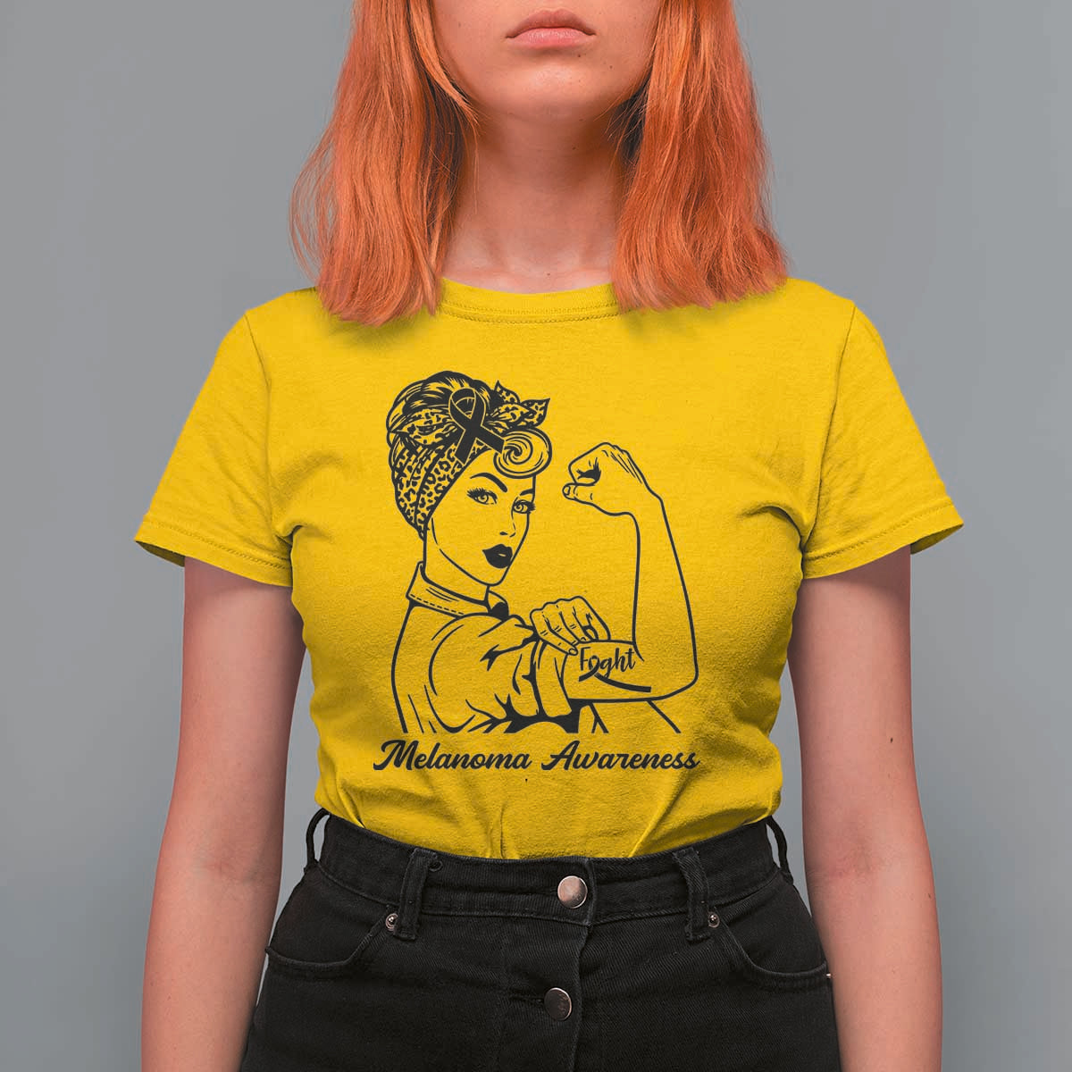 Melanoma Awareness Strong Woman T Shirt For Women Feminist Warrior
