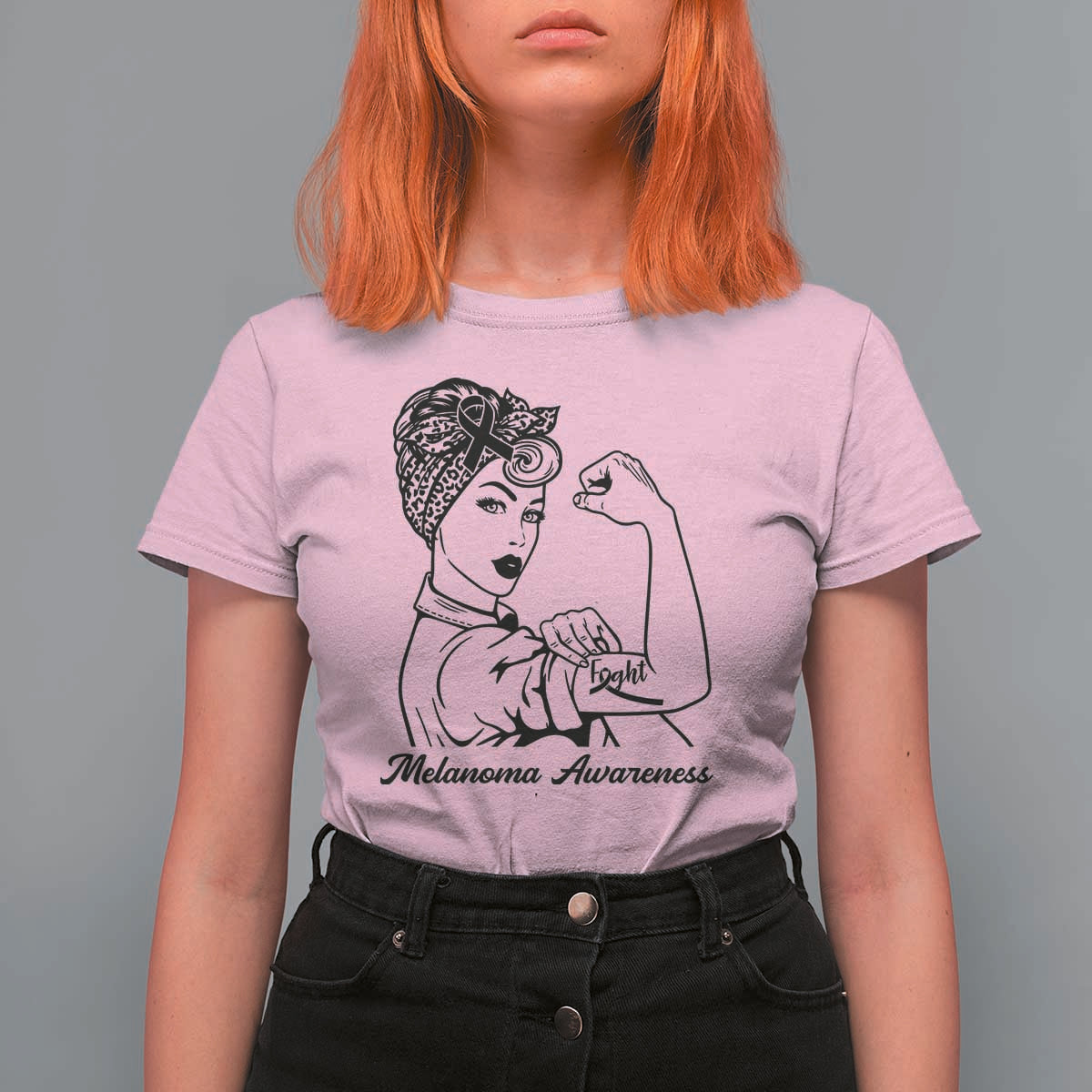 Melanoma Awareness Strong Woman T Shirt For Women Feminist Warrior