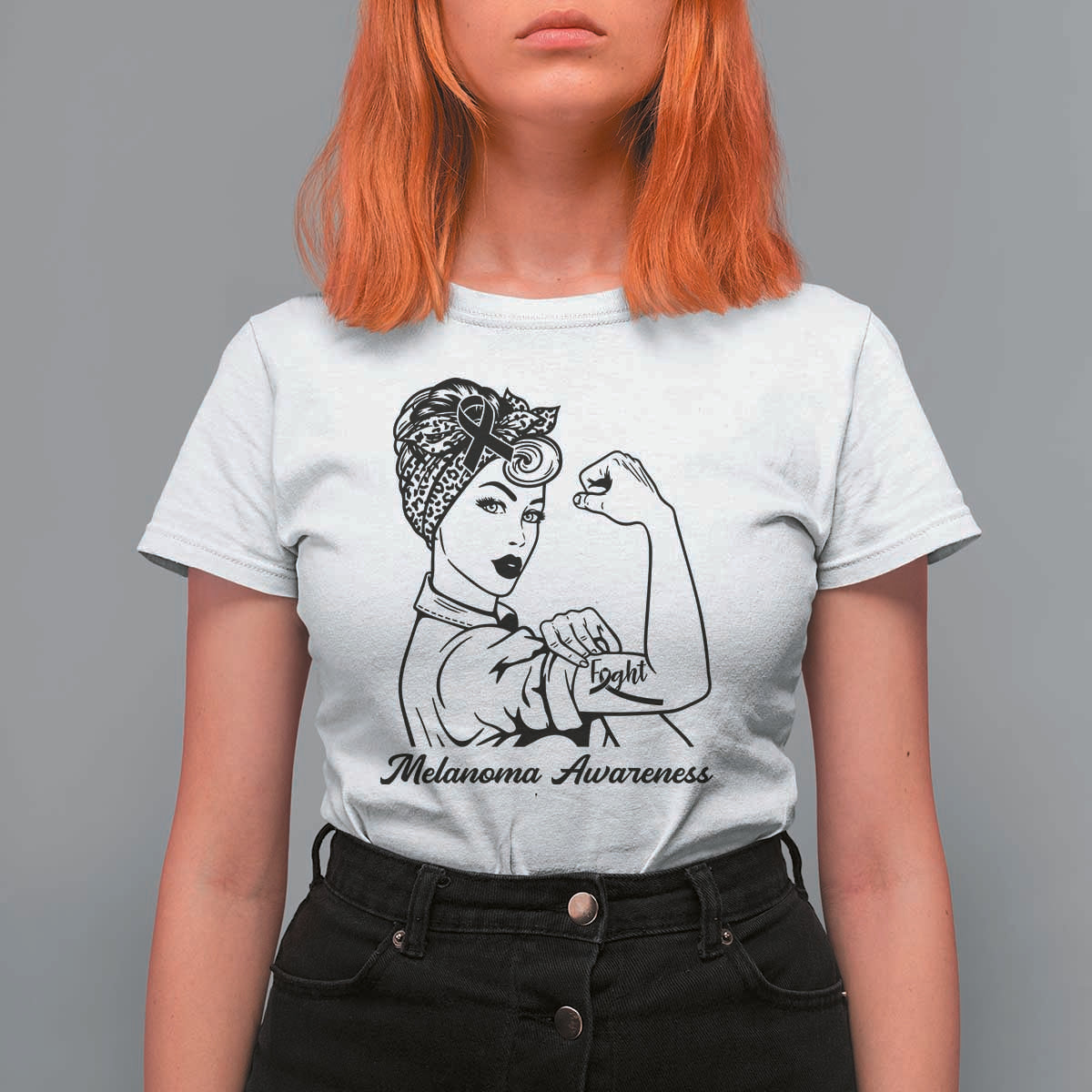 Melanoma Awareness Strong Woman T Shirt For Women Feminist Warrior