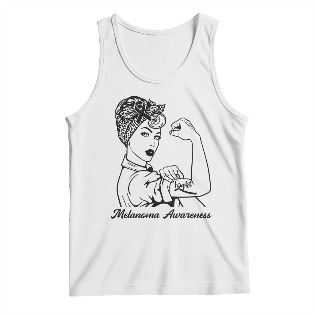 Melanoma Awareness Strong Woman Tank Top Feminist Warrior