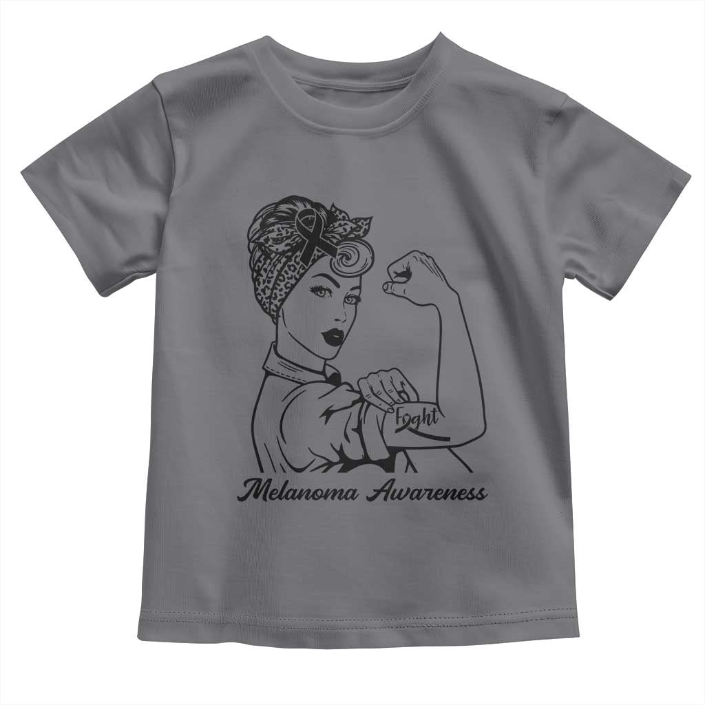 Melanoma Awareness Strong Woman Toddler T Shirt Feminist Warrior