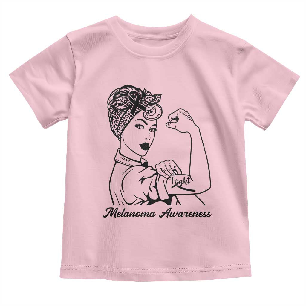 Melanoma Awareness Strong Woman Toddler T Shirt Feminist Warrior