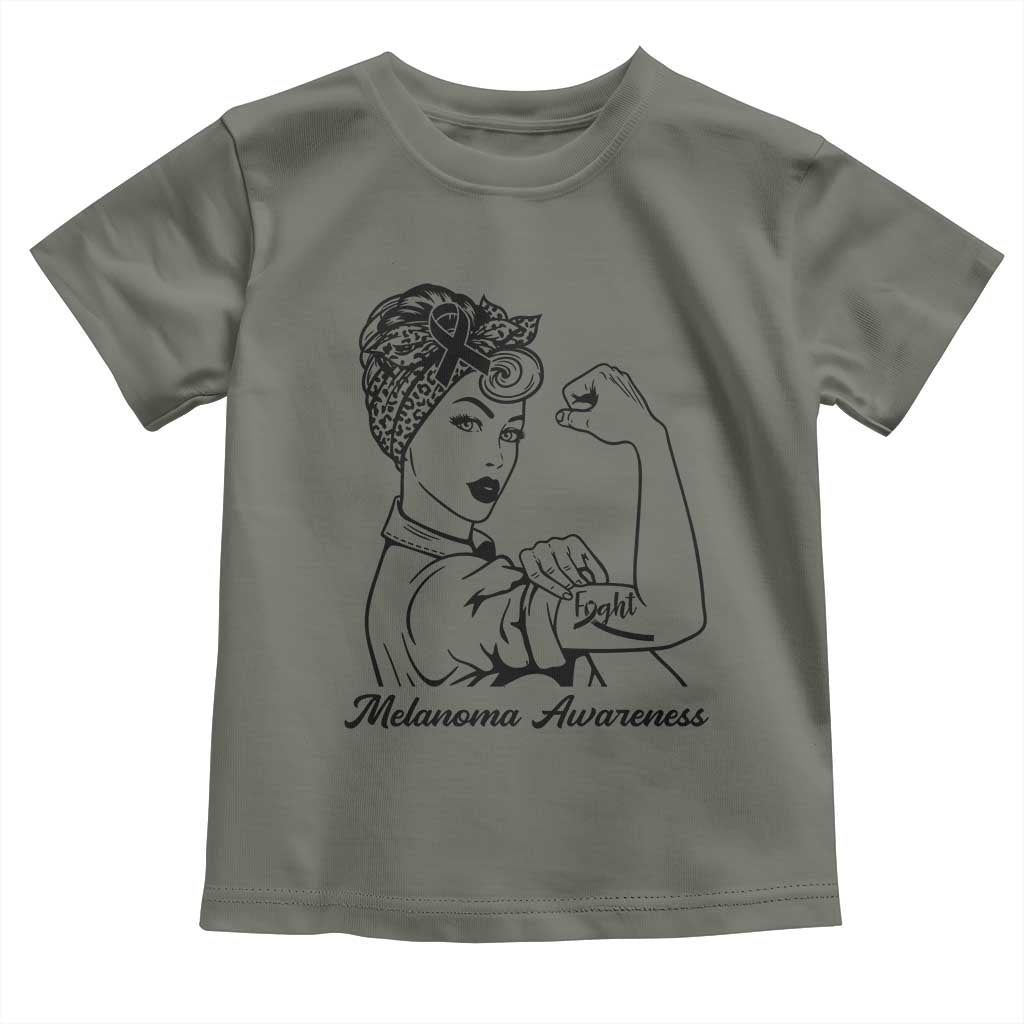 Melanoma Awareness Strong Woman Toddler T Shirt Feminist Warrior