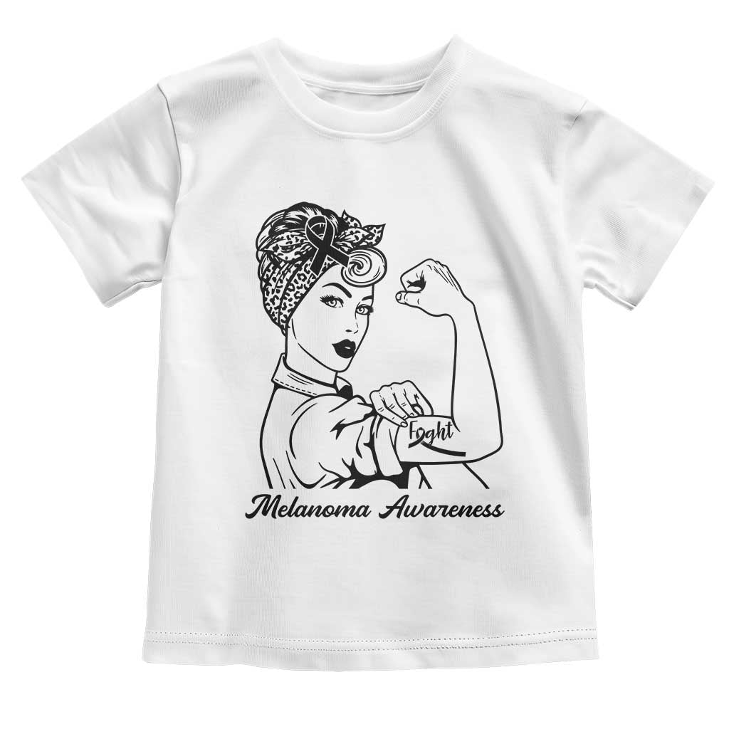 Melanoma Awareness Strong Woman Toddler T Shirt Feminist Warrior