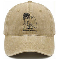 Melanoma Awareness Strong Woman Washed Cotton Baseball Cap Feminist Warrior