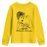 Melanoma Awareness Strong Woman Youth Sweatshirt Feminist Warrior