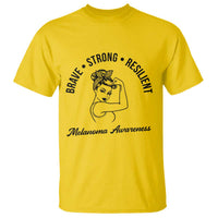Melanoma Awareness Strong Woman T Shirt Brave Strong Resilient Warrior