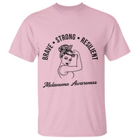 Melanoma Awareness Strong Woman T Shirt Brave Strong Resilient Warrior