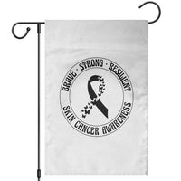 Melanoma Awareness Garden Flag Brave Strong Resilient Warrior