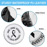 Melanoma Awareness Spare Tire Cover Brave Strong Resilient Warrior