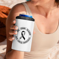 Melanoma Awareness 4 in 1 Can Cooler Tumbler Brave Strong Resilient Warrior