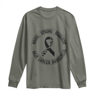 Melanoma Awareness Long Sleeve Shirt Brave Strong Resilient Warrior