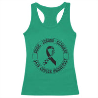 Melanoma Awareness Racerback Tank Top Brave Strong Resilient Warrior